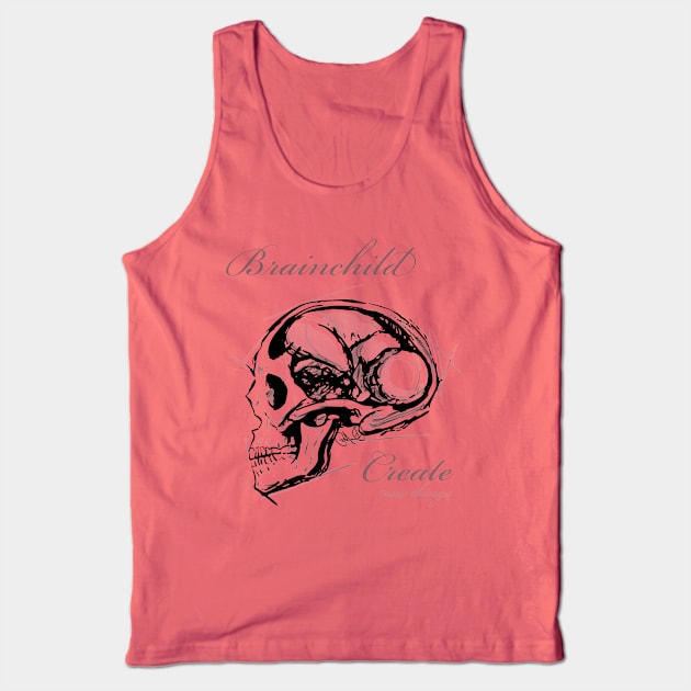 Brainchild grey shirt Tank Top by Dragonbrush